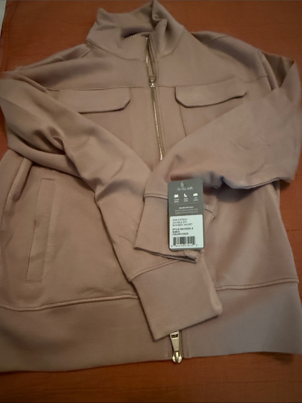 New softies Neutral Zip-Up Jacket with Pocket Flaps